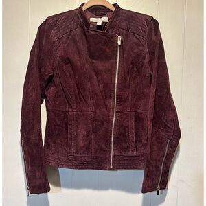 Suede moto jacket size s